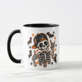 Mug crâne de squelette d'Halloween mignon (Gauche)