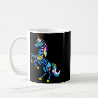 Mug Crâne de sucre mignon licorne mexicaine Halloween