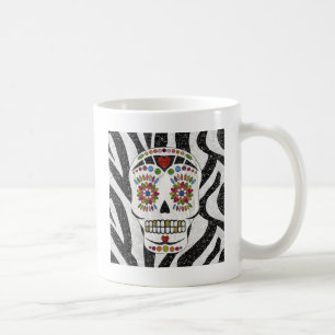 Mug Crâne de sucre Rockabilly RAB sur impression zèbre