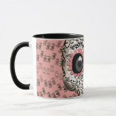 Mug Crâne de sucre rose et or Mignon Caprice (Gauche)