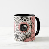 Mug Crâne de sucre rose et or Mignon Caprice (Devant droit)