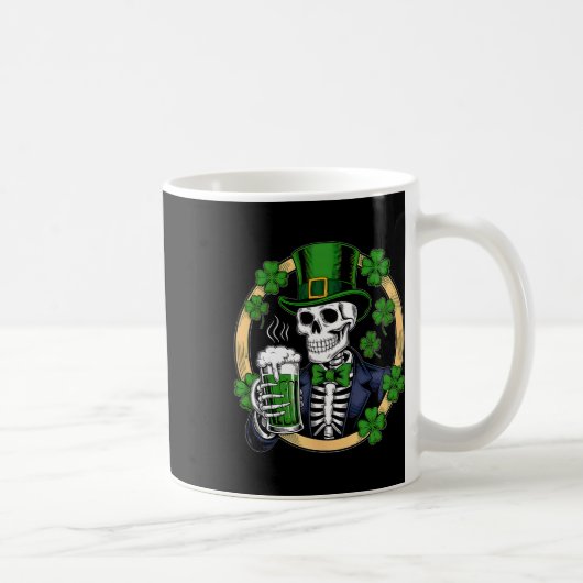 Mug Crâne de Sucre St Patrick Hommes Femmes Drôle de B (Droite)