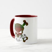 Mug Crâne de tartan de Kerr (Devant gauche)