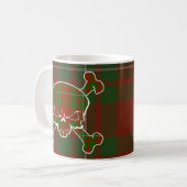 Mug Crâne de tartan de MacGregor aucune bannière (Devant gauche)