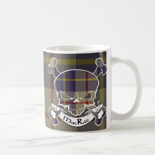Mug Crâne de tartan de MacRae (Droite)