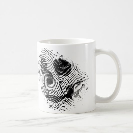 Mug Crâne d'empreinte digitale (Droite)