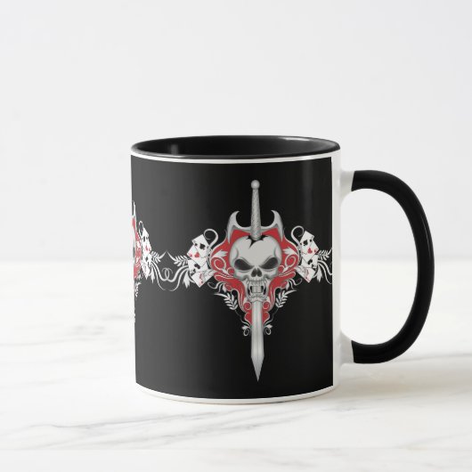 Mug Crâne d'épée - ROUGE (Droite)