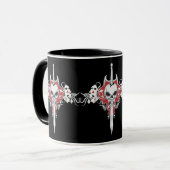 Mug Crâne d'épée - ROUGE (Devant gauche)