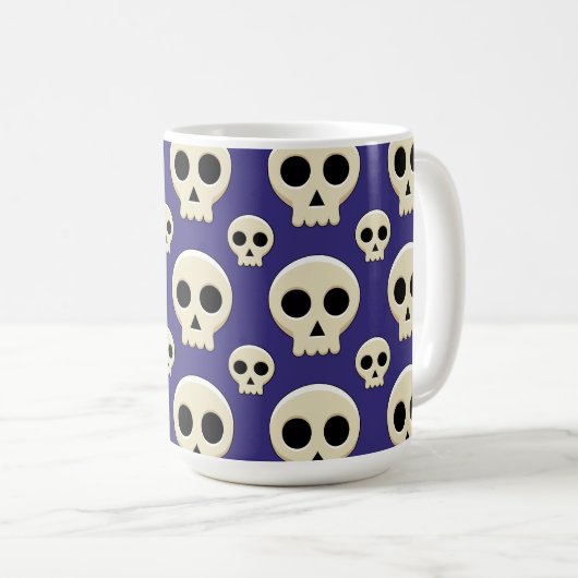 Mug Crâne déplaisant Cute Kawaii Goth (Devant droit)