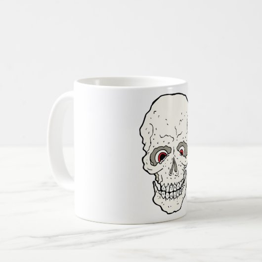 Mug Crâne des yeux rouges (Devant gauche)