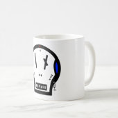 Mug Crâne dit: "l'amour est douleur" (Devant droit)