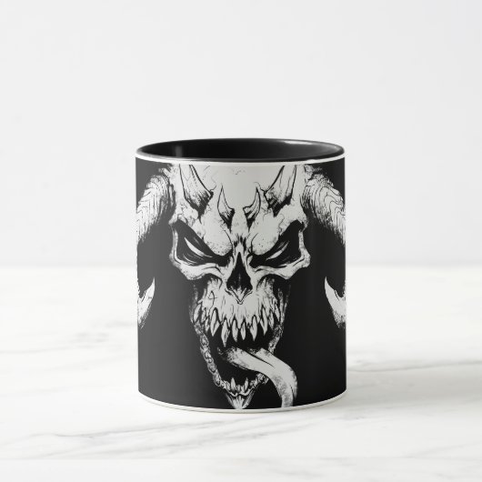 Mug Crâne divin de la mort Noir (Centre)
