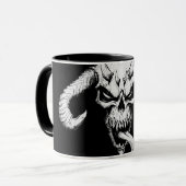 Mug Crâne divin de la mort Noir (Devant gauche)