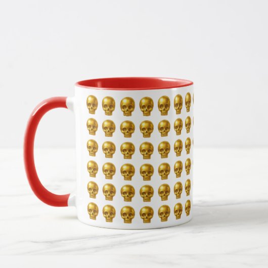 Mug Crâne Doré Luxe (Gauche)