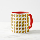 Mug Crâne Doré Luxe (Devant droit)