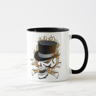 Mug Crâne du chapeau en flammes