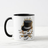 Mug Crâne du chapeau en flammes (Gauche)