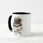 Mug Crâne du chapeau en flammes (Devant gauche)