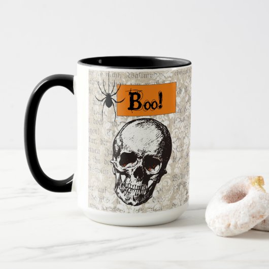 Mug Crâne effrayant Halloween (Avec donut)