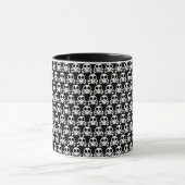 Mug crâne effrayant sur fond noir (Centre)
