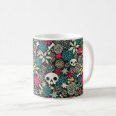 Mug Crâne en fleurs (Devant droit)