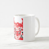 Mug Crâne et anneaux - Rouge (Devant droit)