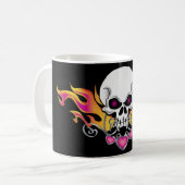 Mug Crâne et coeurs flamboyants (Devant gauche)