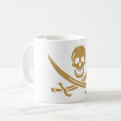 Mug Crâne et Cutlass d'or aztèque Pirate Calico Jack (Devant gauche)