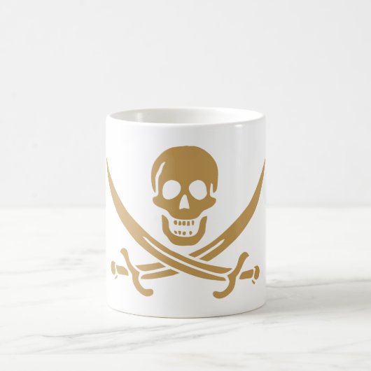 Mug Crâne et Cutlass d'or aztèque Pirate Calico Jack (Centre)