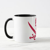 Mug Crâne et épées de Crimson Drapeau pirate de Calico (Gauche)