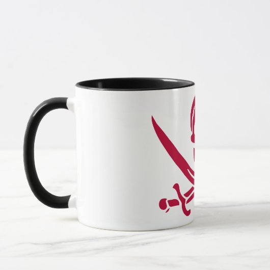 Mug Crâne et épées de Crimson Drapeau pirate de Calico (Gauche)