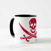 Mug Crâne et épées de Crimson Drapeau pirate de Calico (Devant gauche)