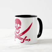 Mug Crâne et épées de Crimson Drapeau pirate de Calico (Devant droit)