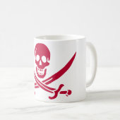 Mug Crâne et épées de Crimson Drapeau pirate de Calico (Devant droit)