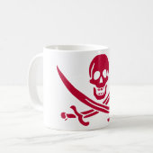 Mug Crâne et épées de Crimson Drapeau pirate de Calico (Devant gauche)