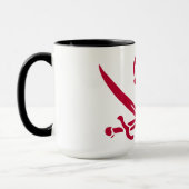 Mug Crâne et épées de Crimson Drapeau pirate de Calico (Gauche)