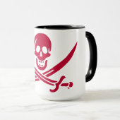 Mug Crâne et épées de Crimson Drapeau pirate de Calico (Devant droit)