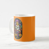 Mug Crâne et fleurs (Devant gauche)