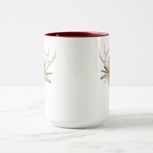 Mug Crâne et fleurs de cerfs (Centre)