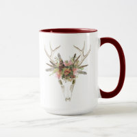 Crâne et fleurs de cerfs