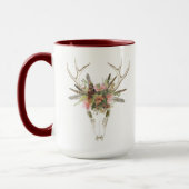Mug Crâne et fleurs de cerfs (Gauche)