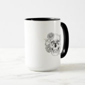 Mug Crâne et fleurs inspirés (Devant droit)