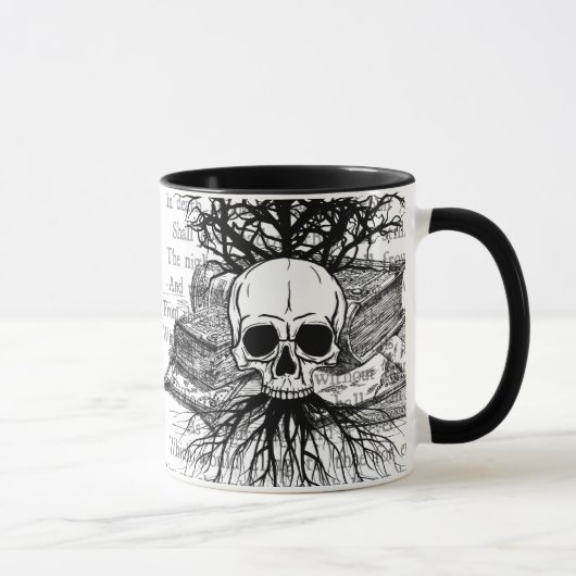 Mug Crâne et livres (Droite)