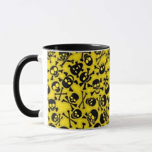 Mug Crâne et motif d'os croisés (Gauche)