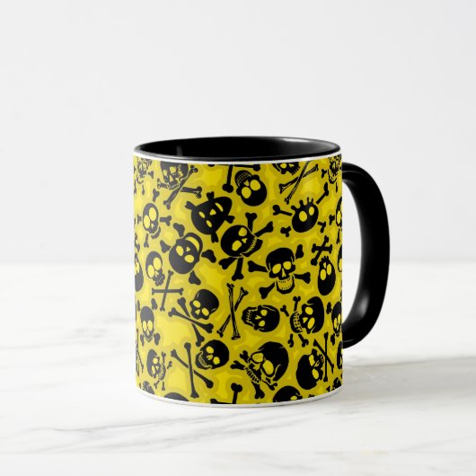 Mug Crâne et motif d'os croisés (Devant droit)