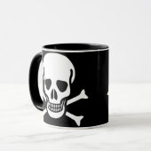 Mug Crâne et noir d'os croisés (Devant gauche)