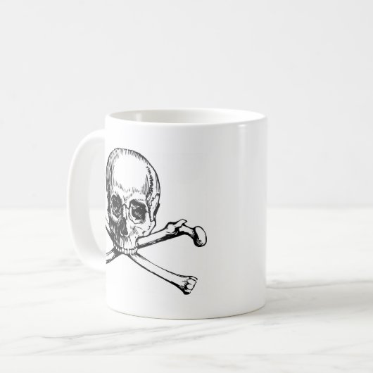 Mug Crâne et os (Devant gauche)