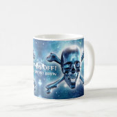 Mug Crâne et os croisés dans l'espace (Devant droit)