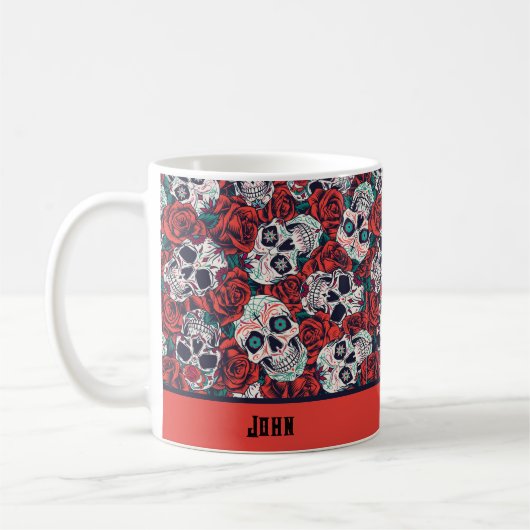 Mug Crâne et Rose (Gauche)
