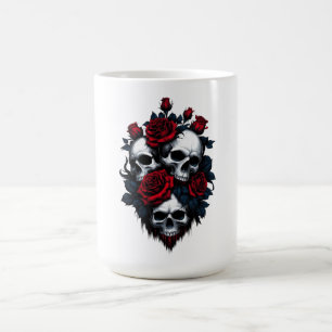 Mug Crâne et Rose : Gothique Floral Design